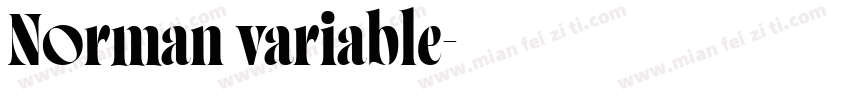 Norman variable字体转换